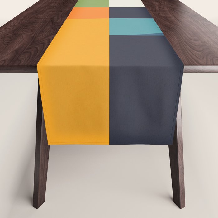 Bauhaus Abstract Eclipse Table Runner Gallery Image 1