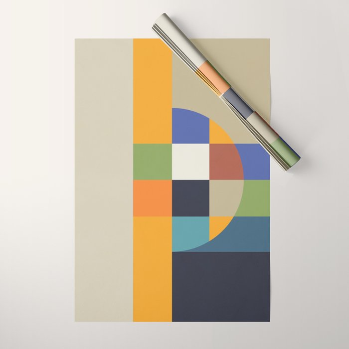 Bauhaus Abstract Eclipse Wrapping Paper Gallery Image 1