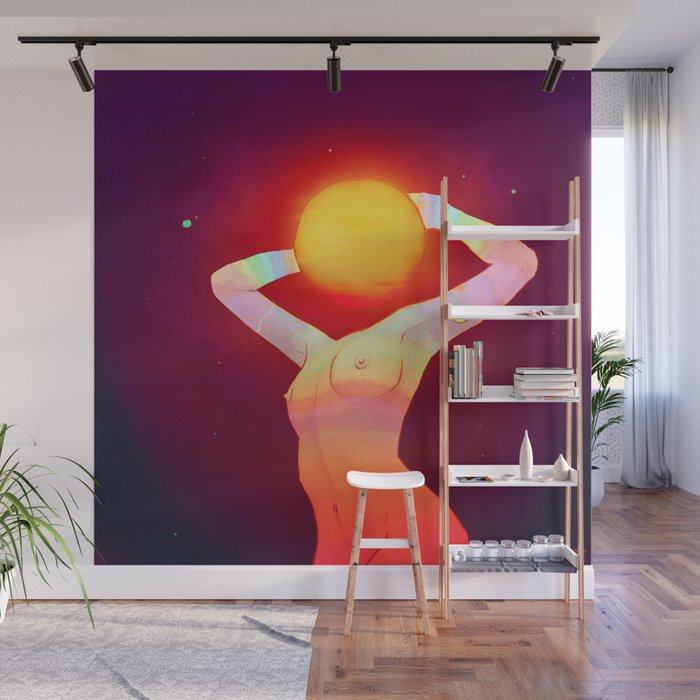 Sun Head Wall Mural