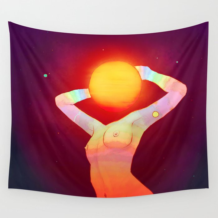 Sun Head Wall Tapestry Gallery Image 1
