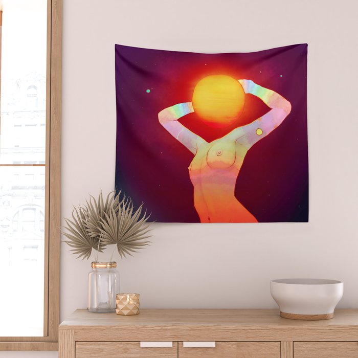 Sun Head Wall Tapestry Gallery Image 2