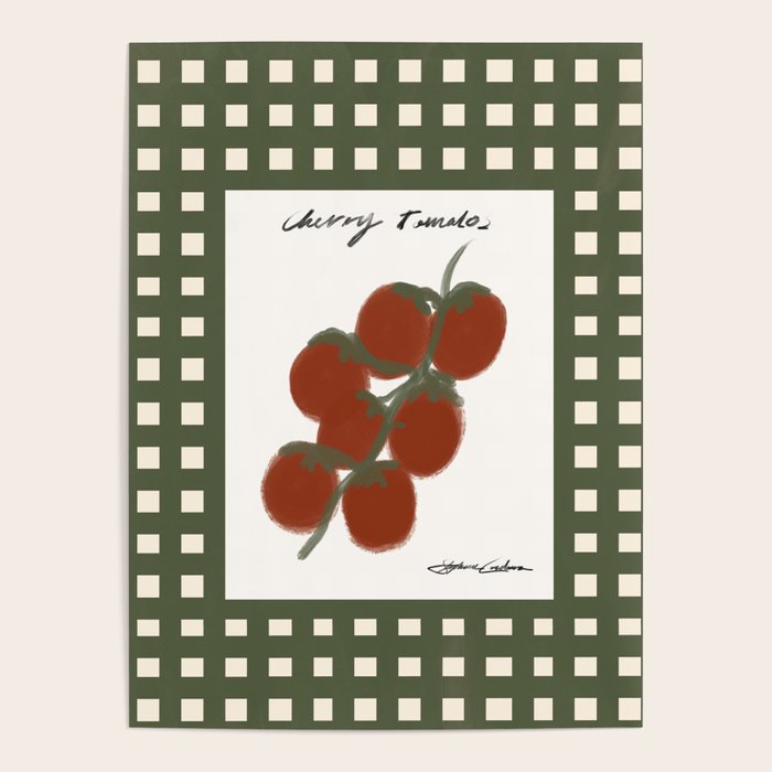Cherry Tomatoes Checkered Poster Gallery Image 1