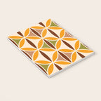 Retro 70s yellow brown ovals grid Notebook Gallery Image 3