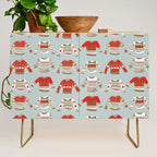 Christmas Sweaters - Vintage Gold & Red Palette Credenza Gallery Image 1