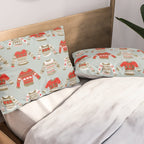 Christmas Sweaters - Vintage Gold & Red Palette Pillow Sham Gallery Image 2