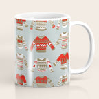 Christmas Sweaters - Vintage Gold & Red Palette Coffee Mug Gallery Image 1