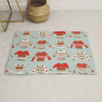 Christmas Sweaters - Vintage Gold & Red Palette Rug Gallery Image 1