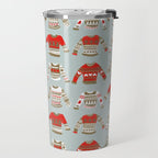 Christmas Sweaters - Vintage Gold & Red Palette Travel Mug Gallery Image 2