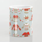 Christmas Sweaters - Vintage Gold & Red Palette Coffee Mug Gallery Image 4