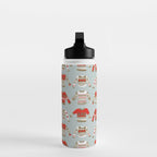 Christmas Sweaters - Vintage Gold & Red Palette Water Bottle Gallery Image 3