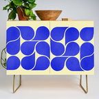 Blue mid-century shapes no8 Credenza Gallery Image 1