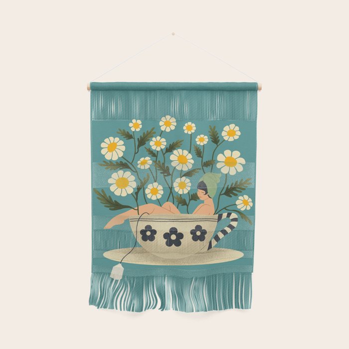 Lady in a Chamomile Tea Bath Wall Hanging Gallery Image 1