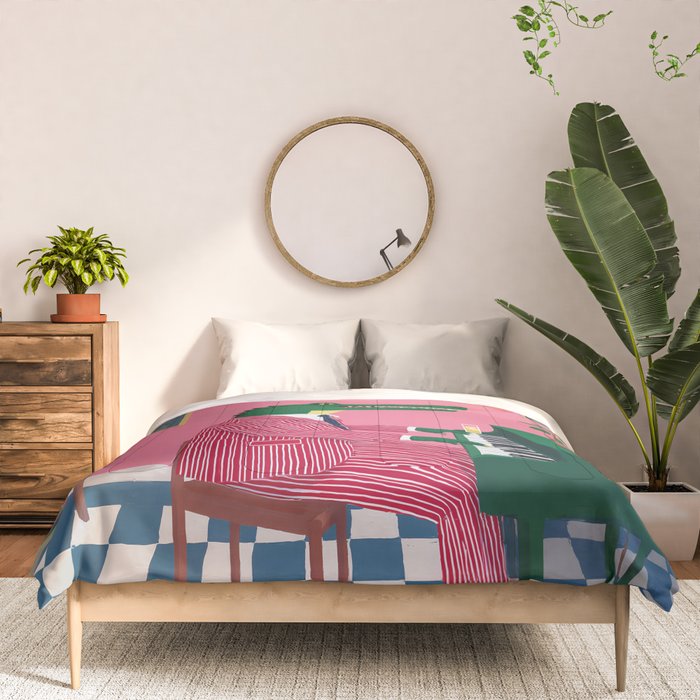Crocodile Jazz Lounge Vibes Comforter Gallery Image 3