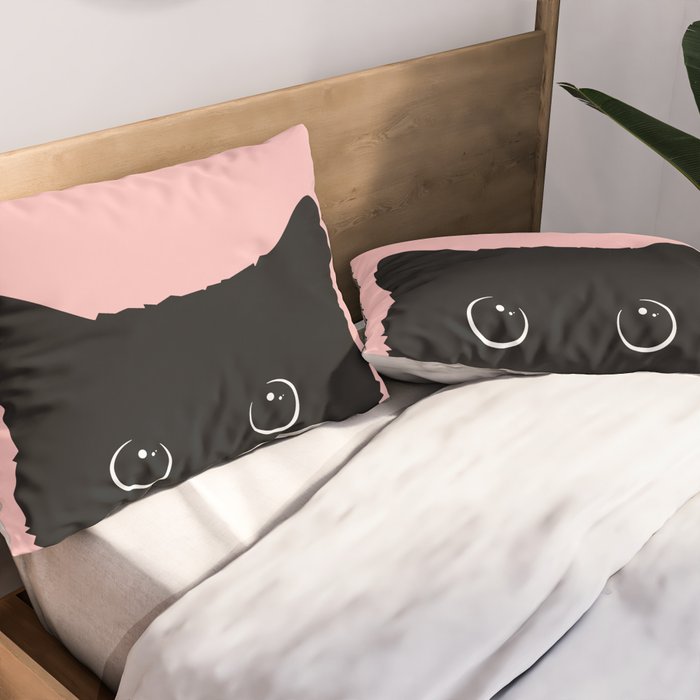 Black Cat Pillow Sham Gallery Image 2