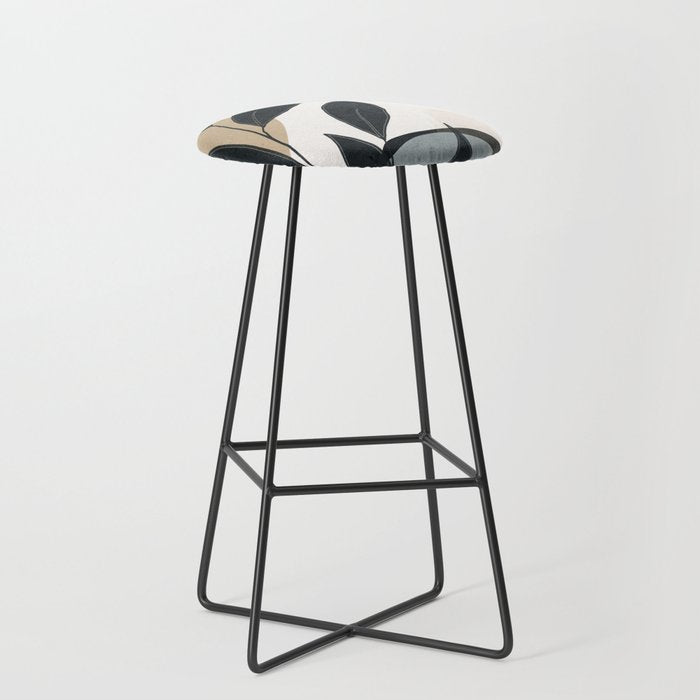 Abstract Art Tropical Leaves 5 Stool Gallery Image 1