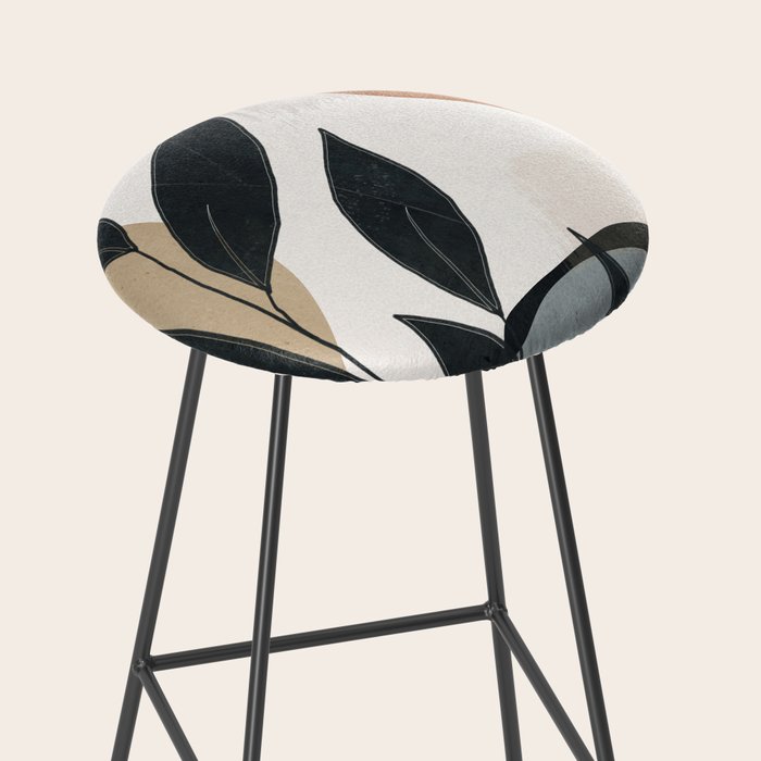Abstract Art Tropical Leaves 5 Stool Gallery Image 2