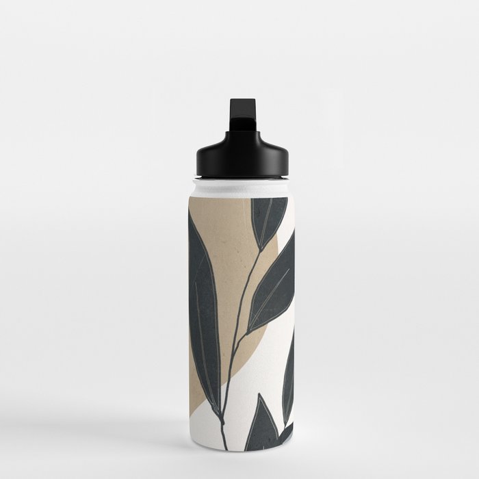 Abstract Art Tropical Leaves 5 Water Bottle Gallery Image 3