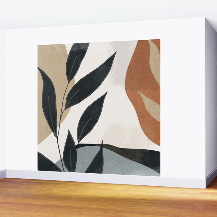 Abstract Art Tropical Leaves 5 Wall Mural Gallery Image 2