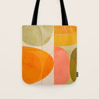 mid century geometric lines curry blush spring Tote Bag Gallery Image 1