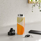 mid century geometric lines curry blush spring Water Bottle Gallery Image 4