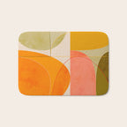 mid century geometric lines curry blush spring Bath Mat Gallery Image 1