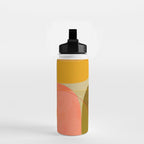mid century geometric lines curry blush spring Water Bottle Gallery Image 2