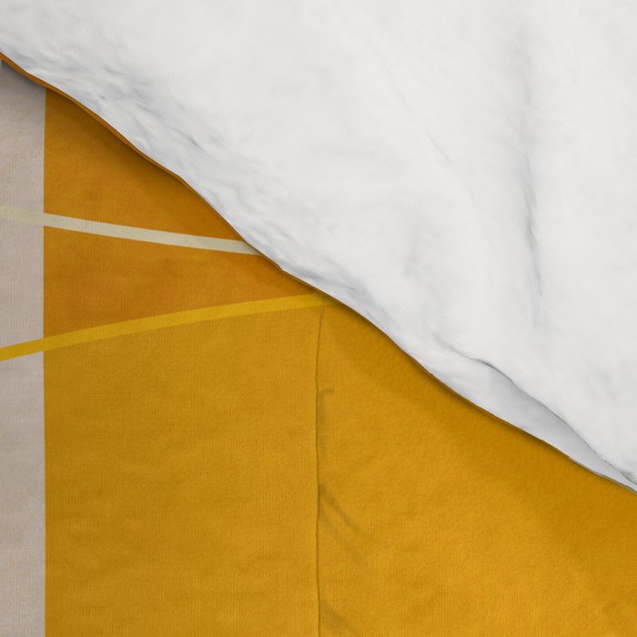 mid century geometric lines curry blush spring Comforter Gallery Image 4