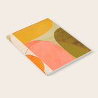 mid century geometric lines curry blush spring Notebook Gallery Image 2