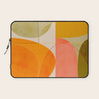 mid century geometric lines curry blush spring Laptop Sleeve Gallery Image 1