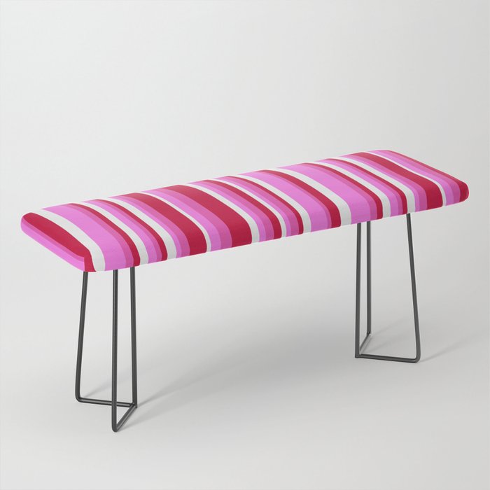 Classic Stripes XVII - Y2K Pink and Red Bench Gallery Image 1