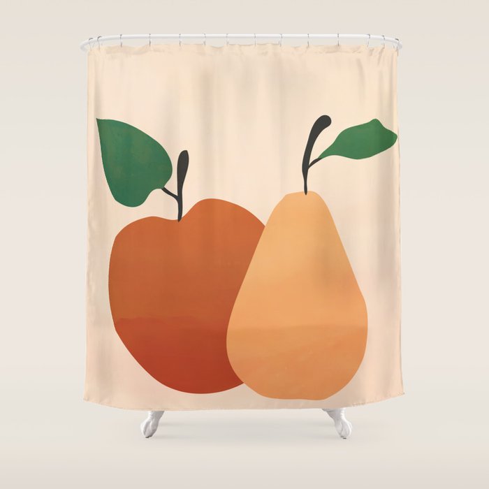 An Apple and a Pear Shower Curtain Gallery Image 1
