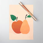 An Apple and a Pear Wrapping Paper Gallery Image 1
