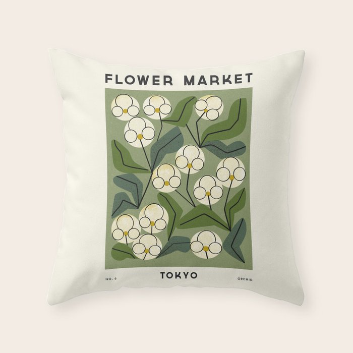 Flower Market No. 6 Throw Pillow Gallery Image 6