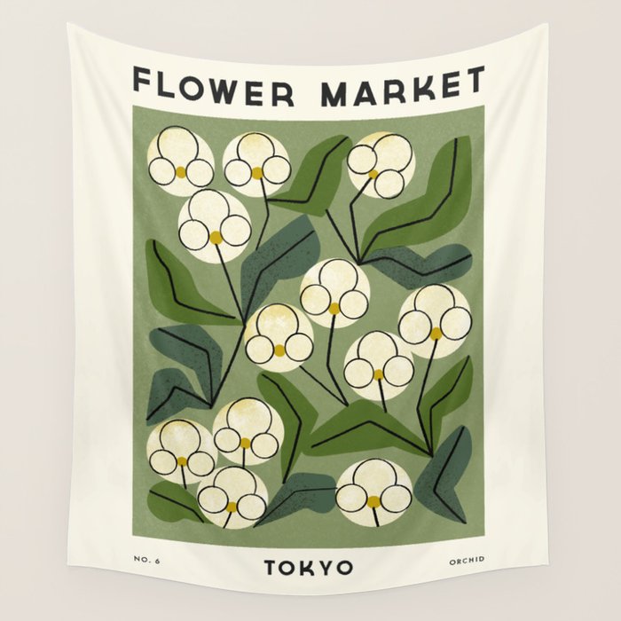 Flower Market No. 6 Wall Tapestry Gallery Image 4