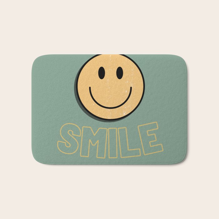 Smile Retro Bath Mat Gallery Image 1