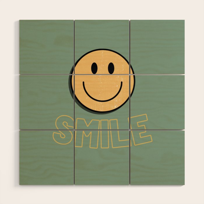 Smile Retro Wood Wall Art Gallery Image 1
