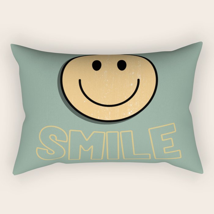 Smile Retro Rectangular Pillow Gallery Image 2