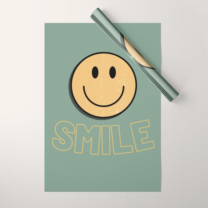 Smile Retro Wrapping Paper Gallery Image 1