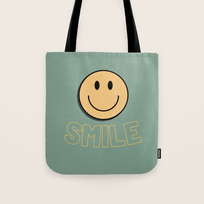Smile Retro Tote Bag Gallery Image 1