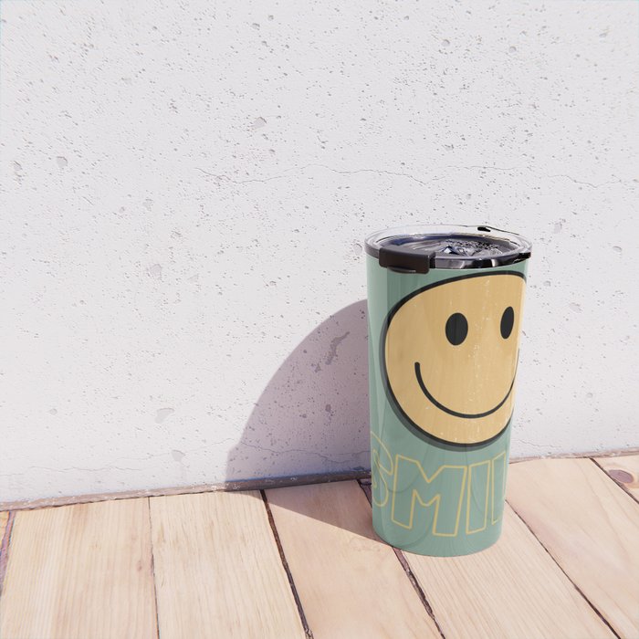 Smile Retro Travel Mug Gallery Image 4