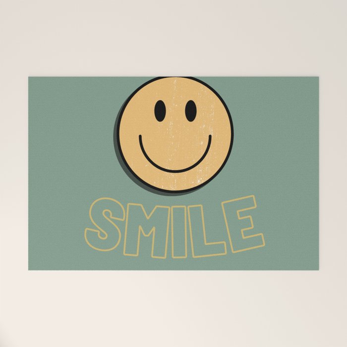 Smile Retro Welcome Mat Gallery Image 1