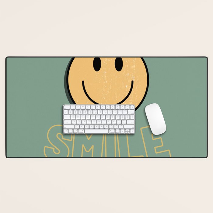 Smile Retro Desk Mat Gallery Image 1