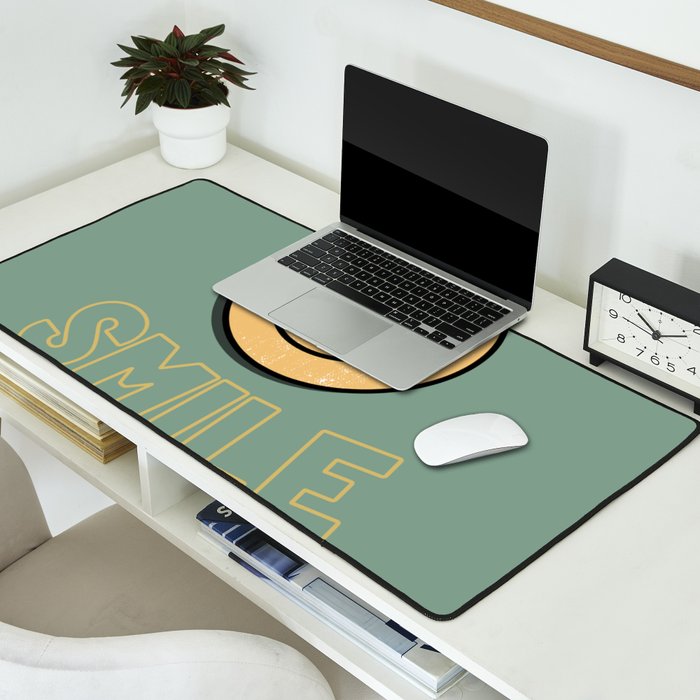 Smile Retro Desk Mat Gallery Image 2