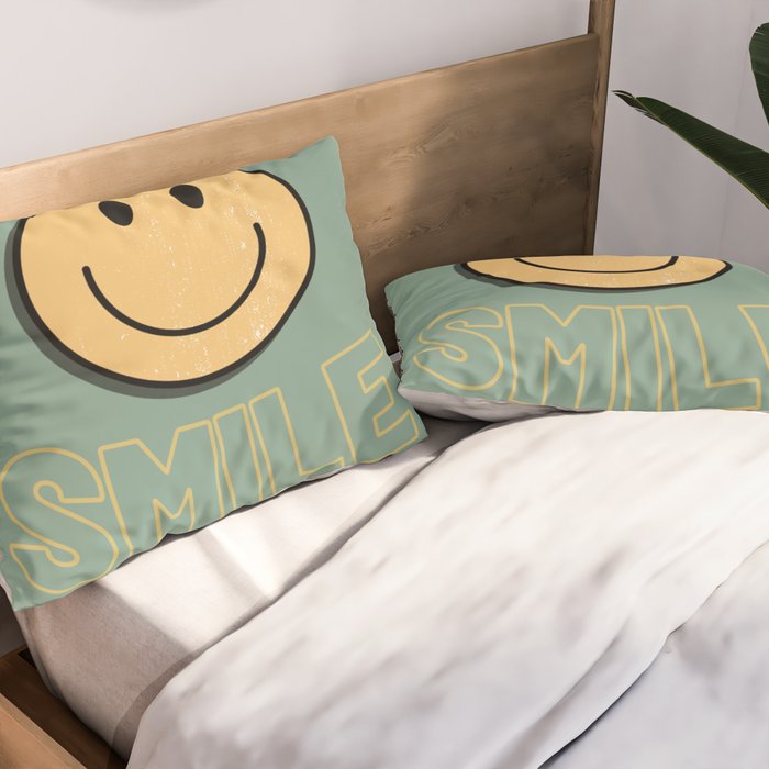 Smile Retro Pillow Sham Gallery Image 2