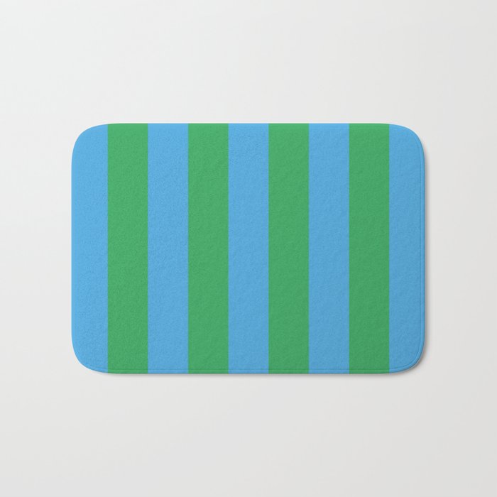 Green Blue Stripe - Joy Of Together Bath Mat Gallery Image 1