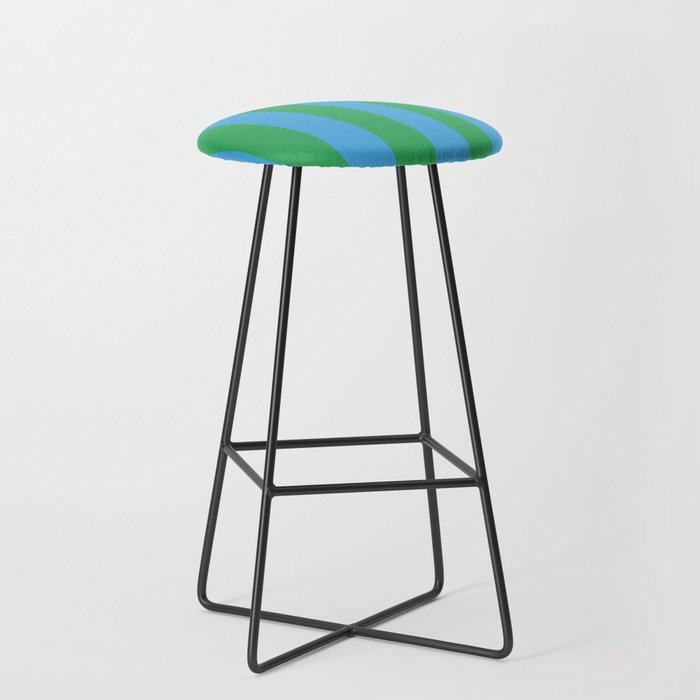 Green Blue Stripe - Joy Of Together Stool Gallery Image 1