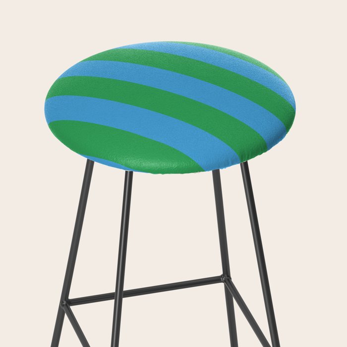 Green Blue Stripe - Joy Of Together Stool Gallery Image 2
