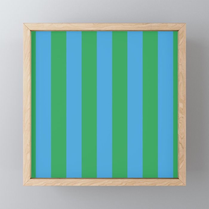Green Blue Stripe - Joy Of Together Mini Art Print Gallery Image 1