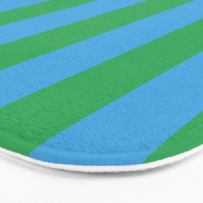 Green Blue Stripe - Joy Of Together Bath Mat Gallery Image 3
