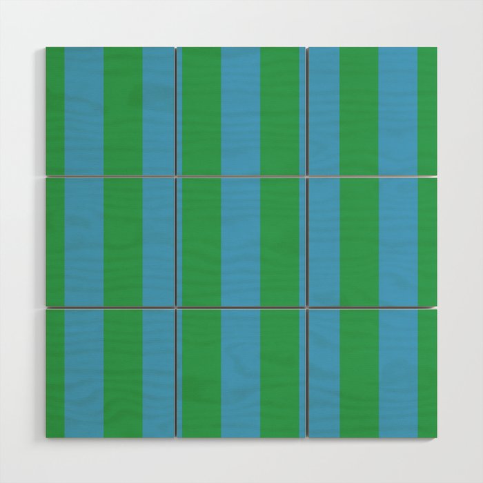 Green Blue Stripe - Joy Of Together Wood Wall Art Gallery Image 1